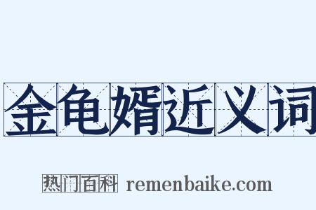 金龟婿近义词是什么意思的图片